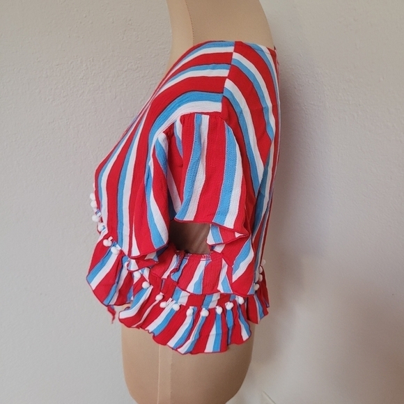 Lovers & Friends Ride the Waves Red Striped Top - Picture 4 of 5